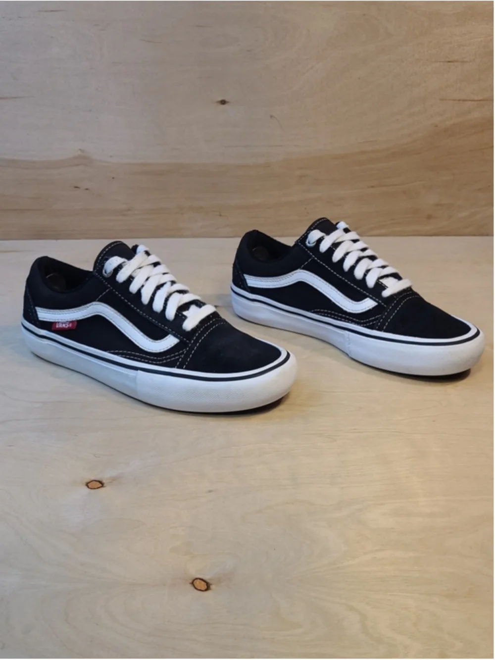 Vans Old Skool Pro Classic Black and White Sneakers Size 4.5 Youth 6 Women's